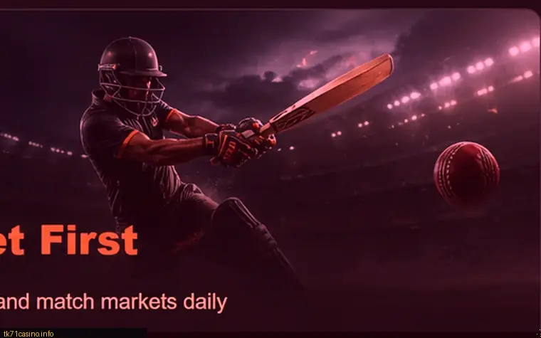 Cricket batsman under floodlights — tk71 sportsbook
